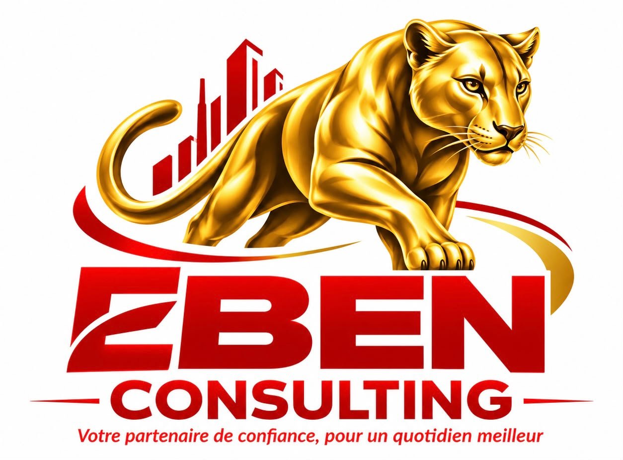 Logo EBEN Consulting avec sa panthère dorée